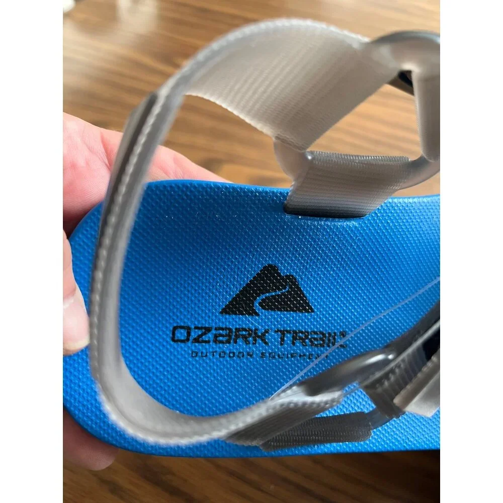 Ozark Trail Grendene blue/clear sandal size 7